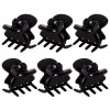 Set Clame Păr, Negru, 1.5cm, 6 Bucăți, Oem