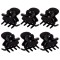 Set Clame Păr, Negru, 1.5cm, 6 Bucăți