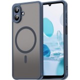 Husa Matte MagSafe pentru Samsung Galaxy A07, protectie completa, contur albastru