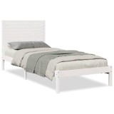 Cumpara ieftin Cadru pat foarte lung fara saltea, alb, 90x220 cm lemn masiv