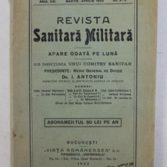 REVISTA SANITARA MILITARA , ANUL XXI , NO. 3 - 4 , MARTIE - APRILIE 1922