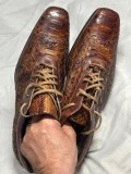 PANTOFI PIELE PITON - Calzoleria HARRIS - Unicati - &bdquo;Espressamente per Beverly Hills&rdquo; - 46 - Vintage !