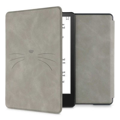 Husa pentru Kindle Paperwhite 11, Piele ecologica, Gri, kwmobile, 56257.05 foto