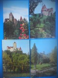 HOPCT LOT 3386 -4 CARTI POSTALE-CASTELUL BRAN-JUD BRASOV-CIRCULATE, Circulata, Printata