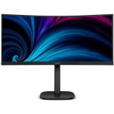 Monitor Philips 34B2U3600C, 34 curbat 1500R, VA, WLED, 3440x1440@120Hz, 4ms GtG, 300cd m/2, 3500:1, 50M:1 DCR, sincronizare adaptiva, FlickerFree, Sof