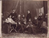 HST PM125 Poză familie cu 6 copii, Transilvania, fin de siecle