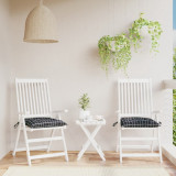 Perne scaun, 2 buc., negru, 40x40x7 cm, textil, model patratele GartenMobel Dekor, vidaXL