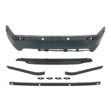 Set bara spate BMW Seria 3 (E46), Sedan, 06.1998-06.2005, cu gauri senzori parcare; grunduit, de vopsit; type M-Tech; cu bandouri, cu spoiler; cu gau
