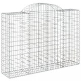 Cumpara ieftin Cos gabion arcuit, 200x50x140/160 cm, fier galvanizat