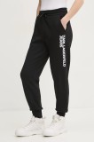 Karl Lagerfeld Jeans pantaloni de trening culoarea negru, cu imprimeu, A1W10058