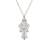 Little Angel - Colier personalizat fetita ingeras din argint 925