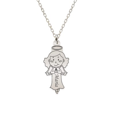 Little Angel - Colier personalizat fetita ingeras din argint 925 foto