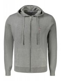 Hanorac cu fermoar barbati, cu mini logo brodat, Regular fit, gri deschis, L, 2XL, 3XL, XL, Norway