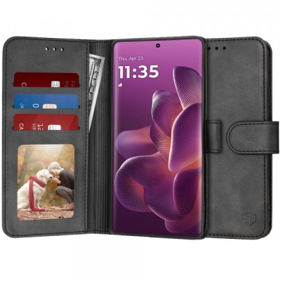 Husa pentru Motorola Edge 60 Pro, Techsuit, Diary Book, Neagra foto