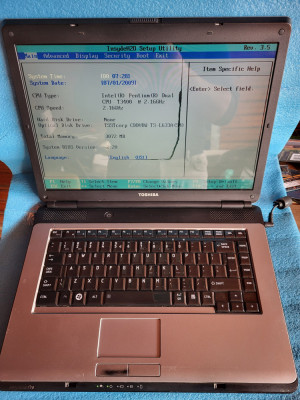 laptop TOSHIBA Satellite PRO L300-1FO - incomplet - cu dungi pe display- foto