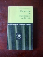 ELEMENTE DE ERGONOMIE APLICATA, ANGHELESCU, r5a foto