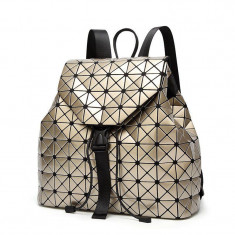 Rucsac dama Geometric Travel Auriu