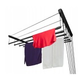 Uscator rufe de tavan, 6x110 cm, negru, Sepio