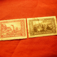 2 Timbre Monaco 1933 -Uzuale Palate ,25C si 15 C stampilat