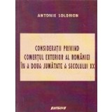 Consideratii privind comertul exterior al Romaniei in a doua jumatate a secolului XX