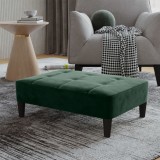 Cumpara ieftin Taburet, verde &icirc;nchis, 78x56x32 cm, catifea
