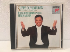 * CD muzica clasica Franz Von Suppe filarmonica din Viena, Zubin Mehta uverturi foto