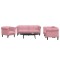 vidaXL Set de canapele, 3 piese, roz, catifea 3209212