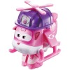 Super Wings Avion Transformabil Dizzy, Casca Mov, 6cm, Figurina Robot, Jucarie Copii 3+ ani
