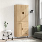 vidaXL Dulap &icirc;nalt, stejar sonoma, 69,5x34x180 cm, lemn compozit