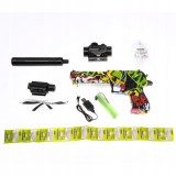 Pistol automat electric pe bile gel cu laser, lungime 40 cm, set complet