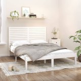 vidaXL Cadru de pat, alb, 120x200 cm, lemn masiv 3104604