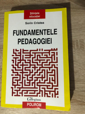 Fundamentale pedagogiei Sorin Cristea foto