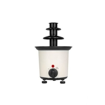Fantana de ciocolata, capacitate 200ml, putere 30W, cu 10 betisoare pentru servire, sistem anti-alunecare, diametru 15 cm, alb foto
