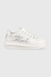 Karl Lagerfeld sneakers din piele Kapri culoarea alb