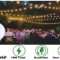 Ghirlanda luminoasa cu becuri led cu filament 4w, de exterior, 20 m lungime, 40 becuri led