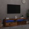 Gossi dulapuri tv cu lumini led, 2 buc., lemn vechi, lemn prelucrat
