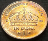 Cumpara ieftin Moneda 1 COROANA - SUEDIA, anul 2007 *cod 3361 B, Europa