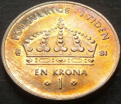 Moneda 1 COROANA - SUEDIA, anul 2007 *cod 3361 B foto