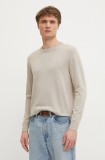 Pepe Jeans pulover de bumbac ESSENTIAL COTTON SWEATER barbati, culoarea bej, light, PM702512