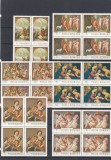 ROMANIA 1968 LP 683 REPRODUCERI DE ARTA II BLOCURI DE 4 TIMBRE MNH