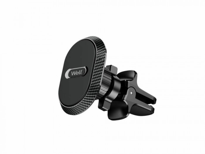 Suport auto magnetic pentru telefon cu prindere la ventilatie Well MOUNT-CAR-AVM06-WL