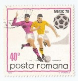 Romania, LP 729/1970, C.M. de Fotbal - Mexic, eroare, oblit., Stampilat