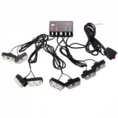 STROBOSCOAPE cu LED LUMINA PORTOCALIE 8 proiectoare cu telecomanda foto