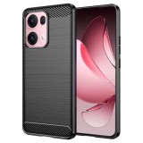 Husa pentru Oppo Reno13 Pro - Techsuit Carbon Silicone - Black