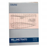 Hartie Milimetrica A3 Favini, 10 Coli/Top, 85 g/m&sup2;, Hartie Milimetrica pentru Desen Tehnic, Hartie Milimetrica pentru Schite, Foaie Milimetrica, Harti