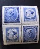 Boemia și Moravia 1941 Aniversare W.A. Mozart Valoare Mare 2.50 Korun Bloc Șah de 2 Timbre și 2 Cupoane Clavicord MNH Neștampilat - A0029