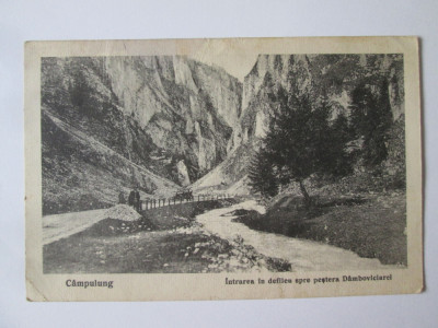 Campulung Muscel:Intrarea in defileu spre pestera Dambovicioara,c.pos.circ.1926 foto