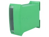 Carcasă verde pentru șină DIN 101x45x120mm