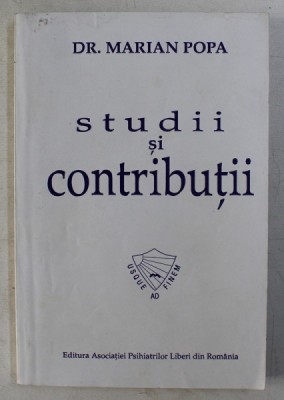 STUDII SI CONTRIBUTII de MARIANA POPA , 2003 foto