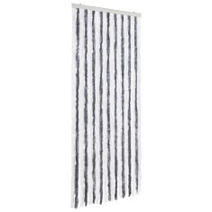Perdea pentru insecte, gri si alb, 56x185 cm, Chenille